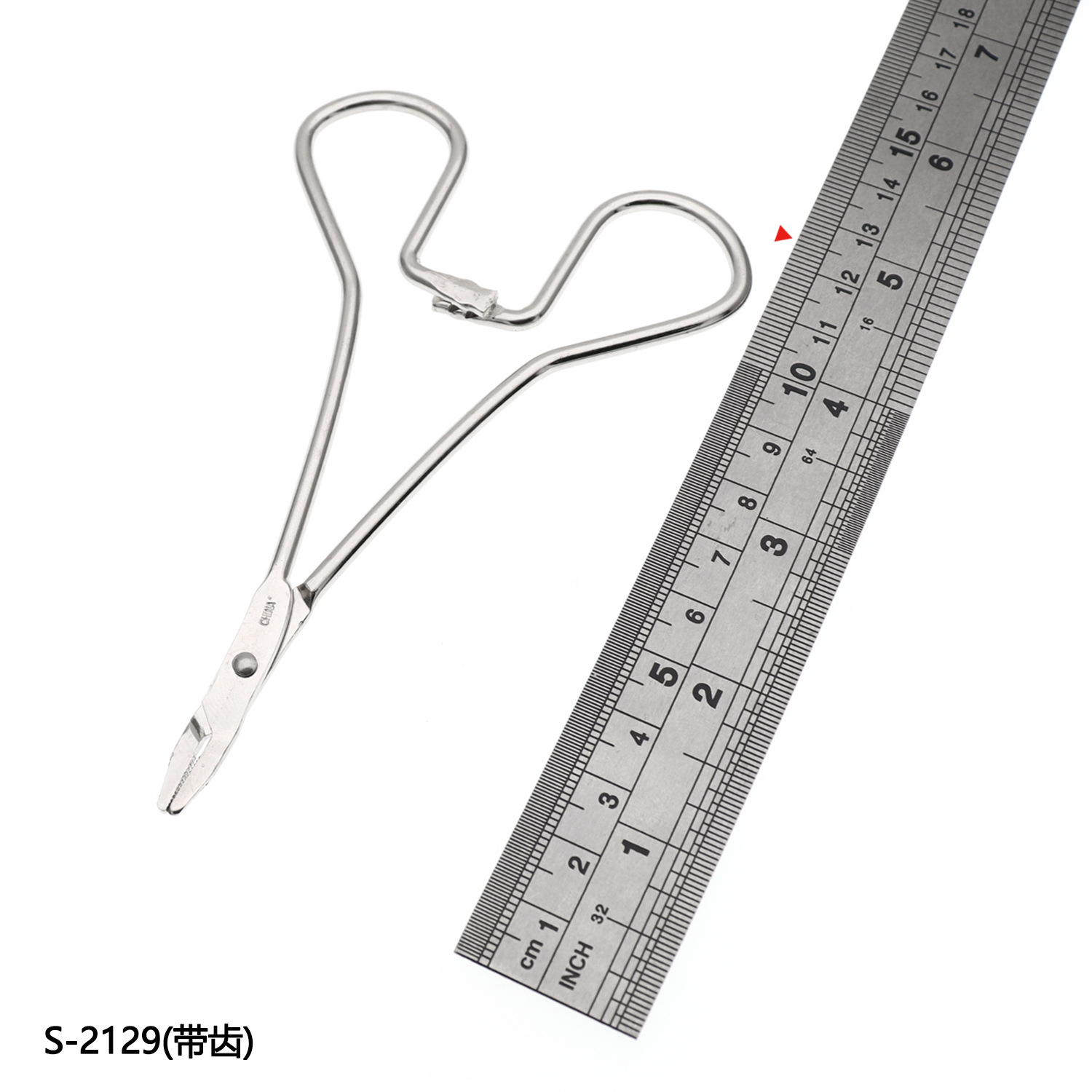 Available In Stock 5In/12.7Cm Toothed Needle Holder With Toothed Carbon Steel Electroplating Needle Holder Medical First Aid Needle Holder