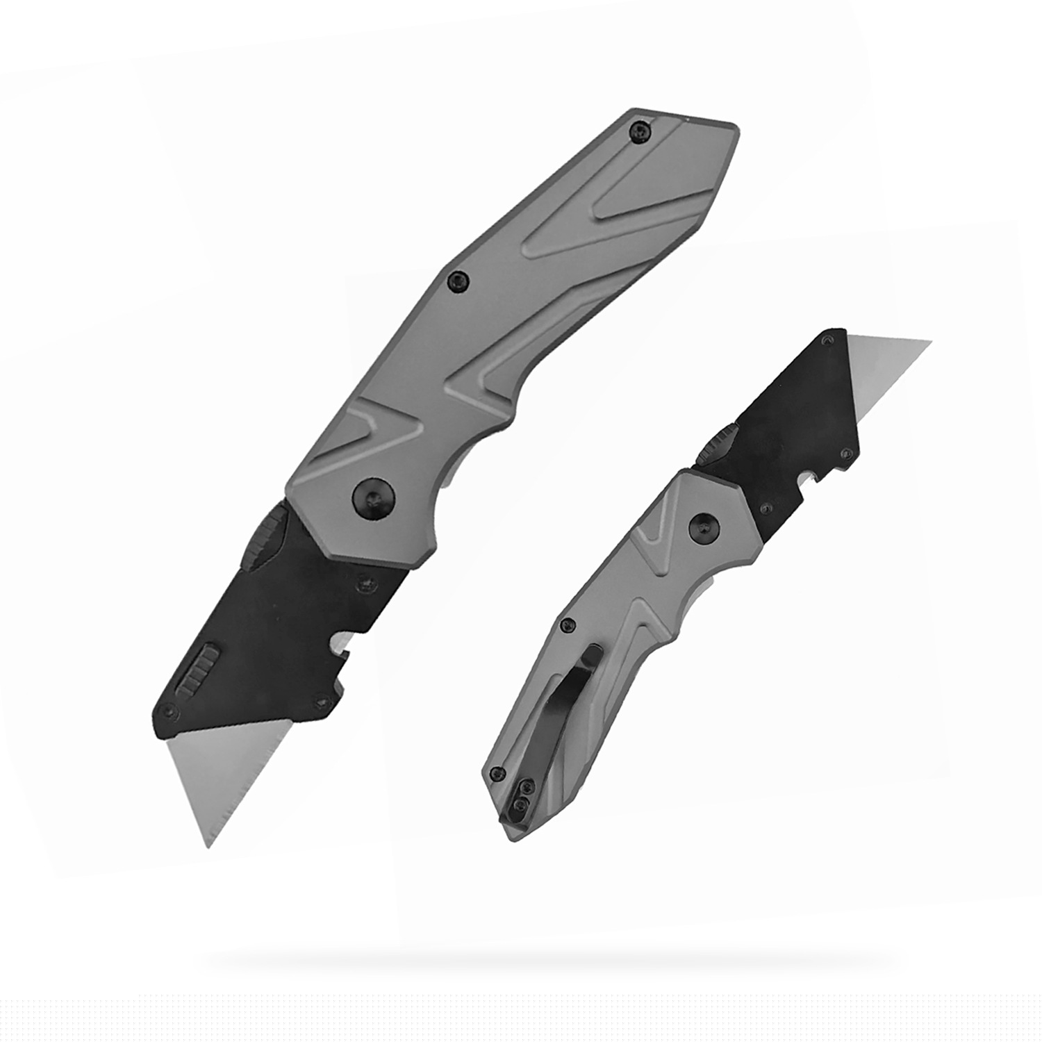 Cross-Border E-Commerce Factory Supply Series Folding Utility Knife Stainless Steel Wooden Handle Aluminum Alloy Material Manual Medium Paper Knife