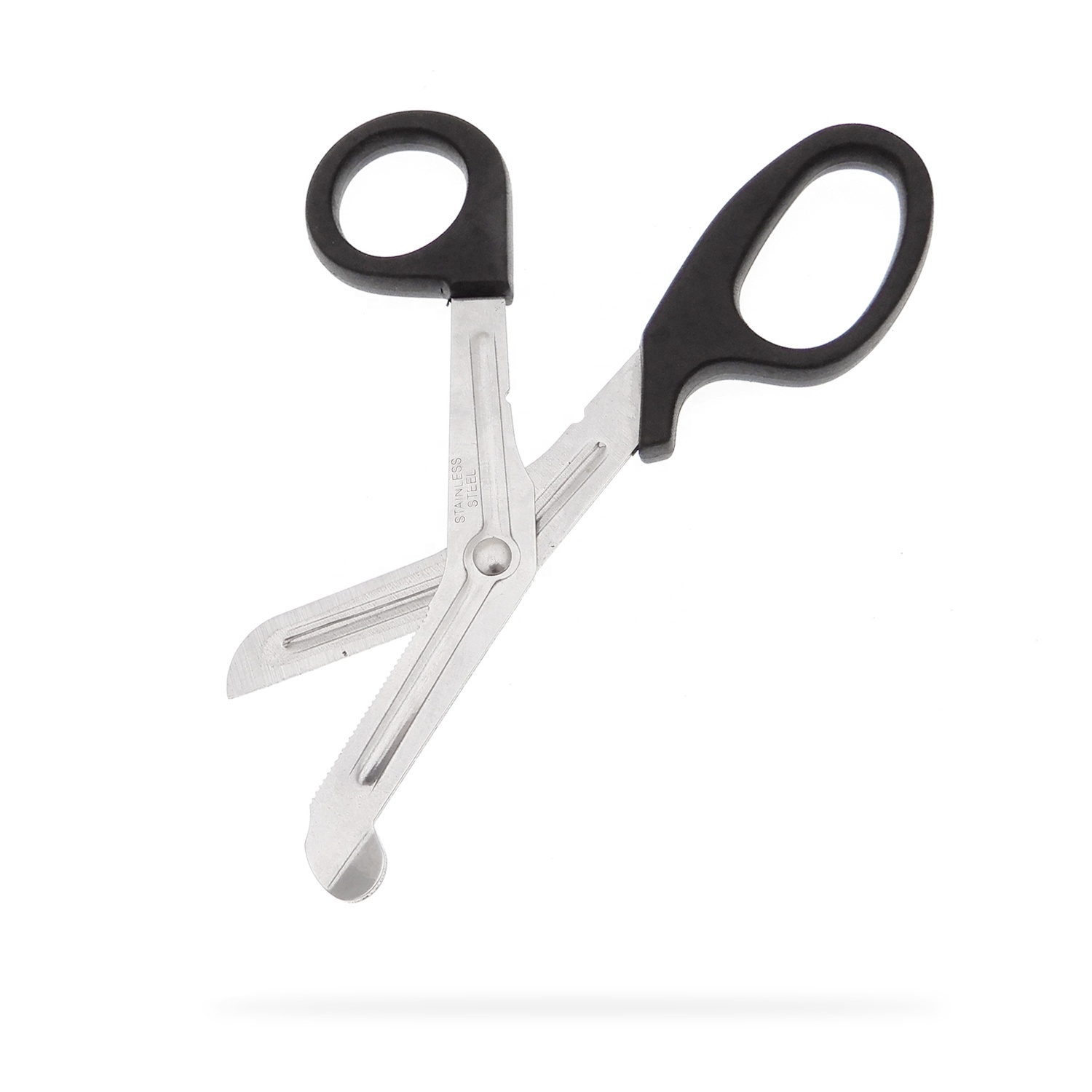 SA-002 Bandage Scissors, Small Bend Plastic Household Gauze Clipper Shears Stainless Steel Safety Metal Emergency Kits
